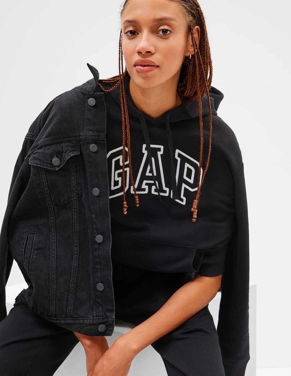 Sudadera con capucha y bolsa para mujer