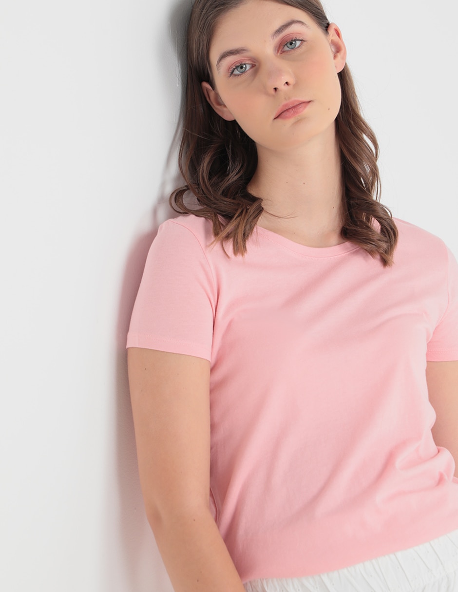 Playera manga corta cuello redondo para mujer 9