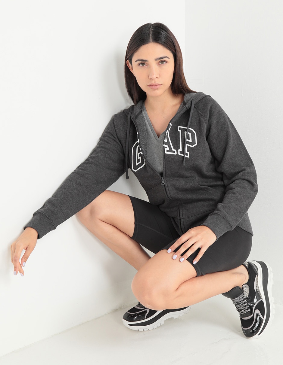 Sudadera con capucha y bolsa para mujer 1