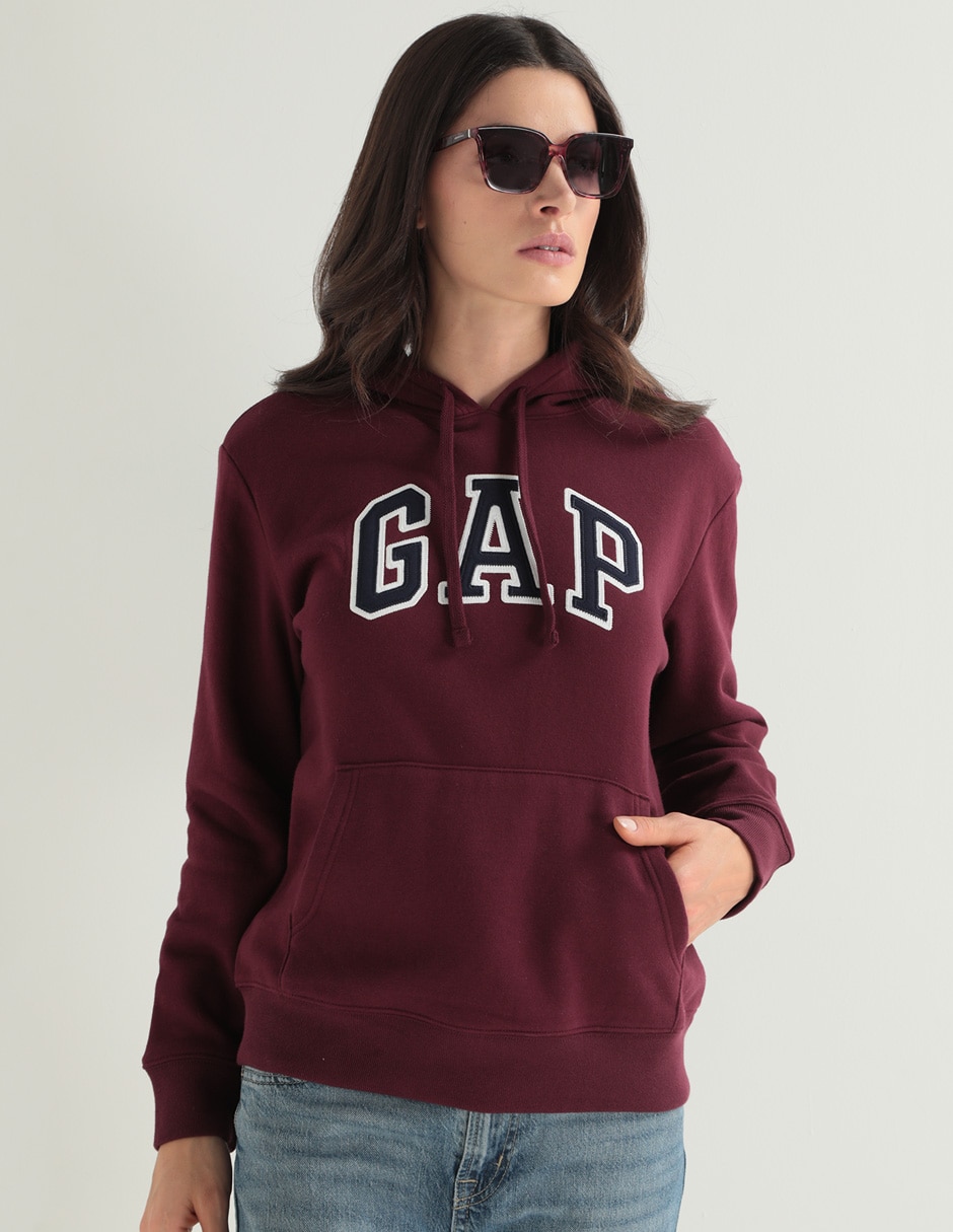 Sudadera con capucha y bolsa para mujer