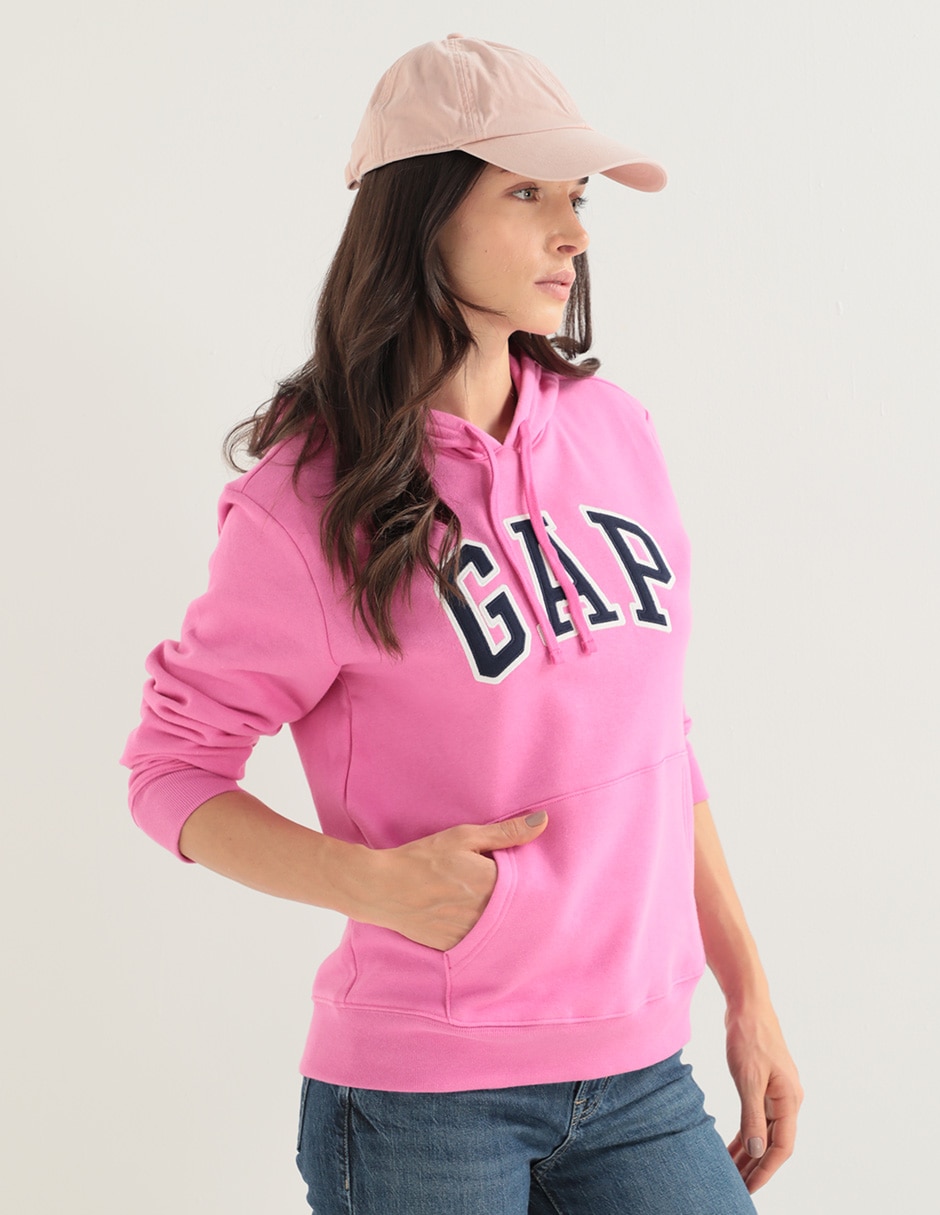 Sudadera con capucha y bolsa para mujer