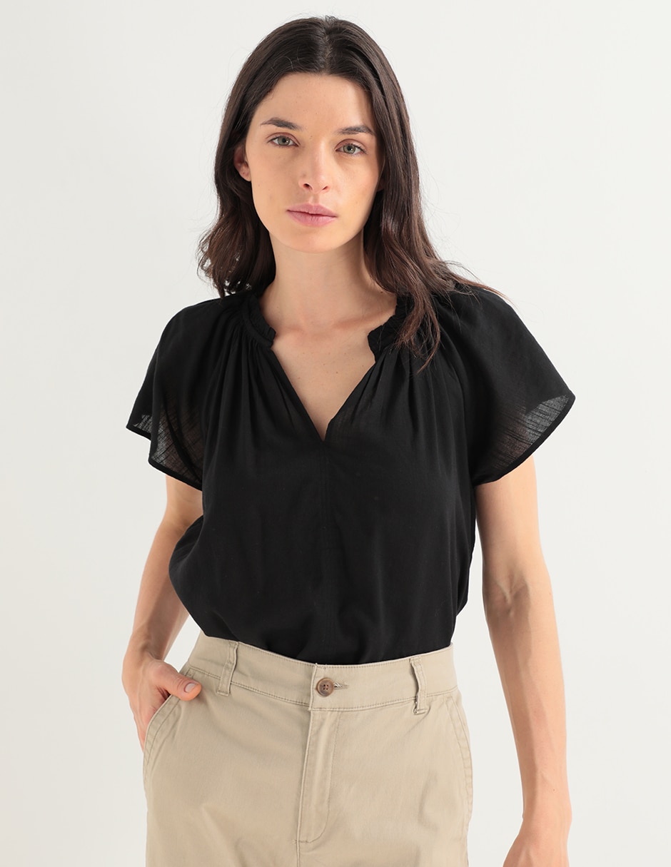 Blusa manga corta para mujer GAP