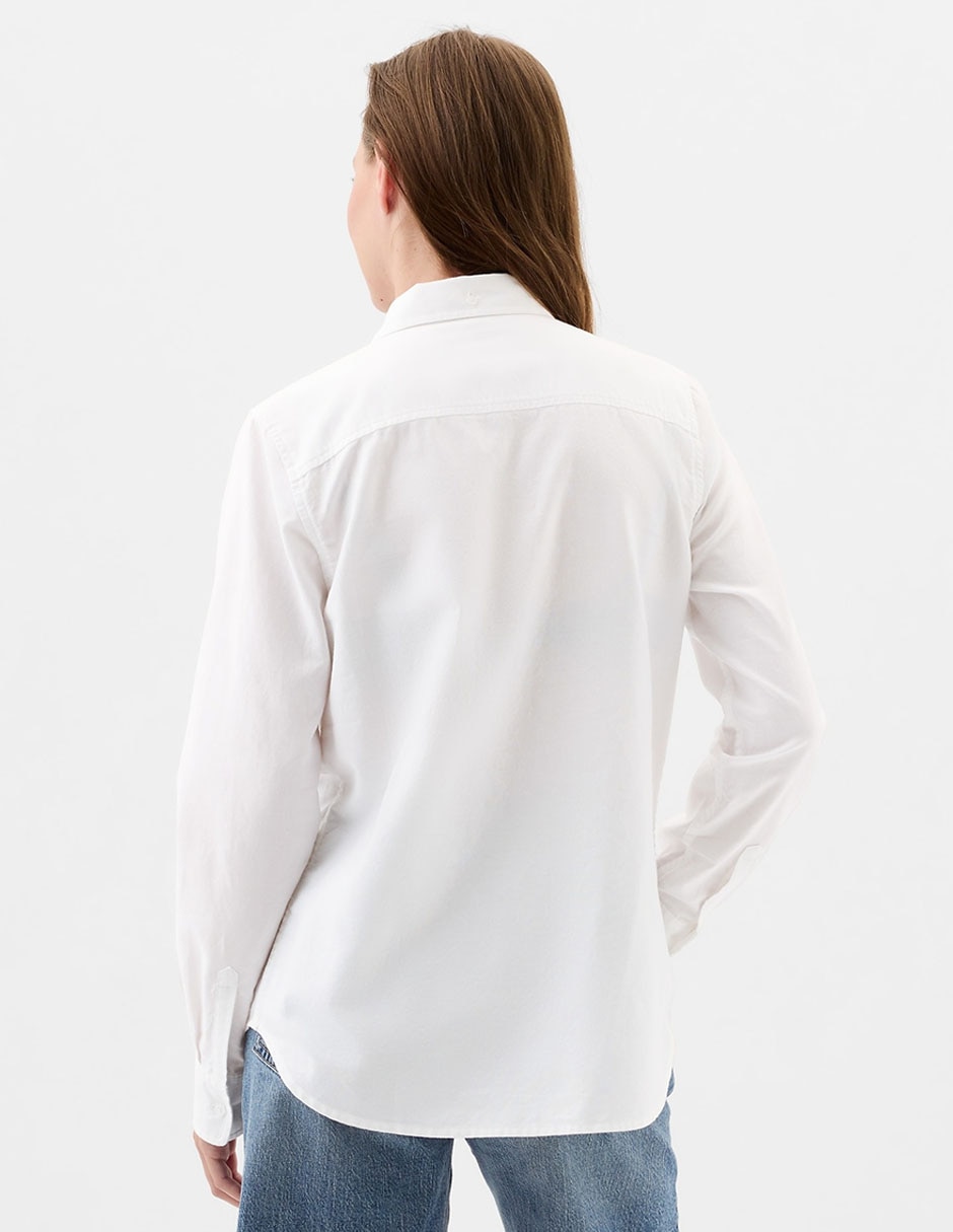 Camisa de algodón manga larga para mujer 3