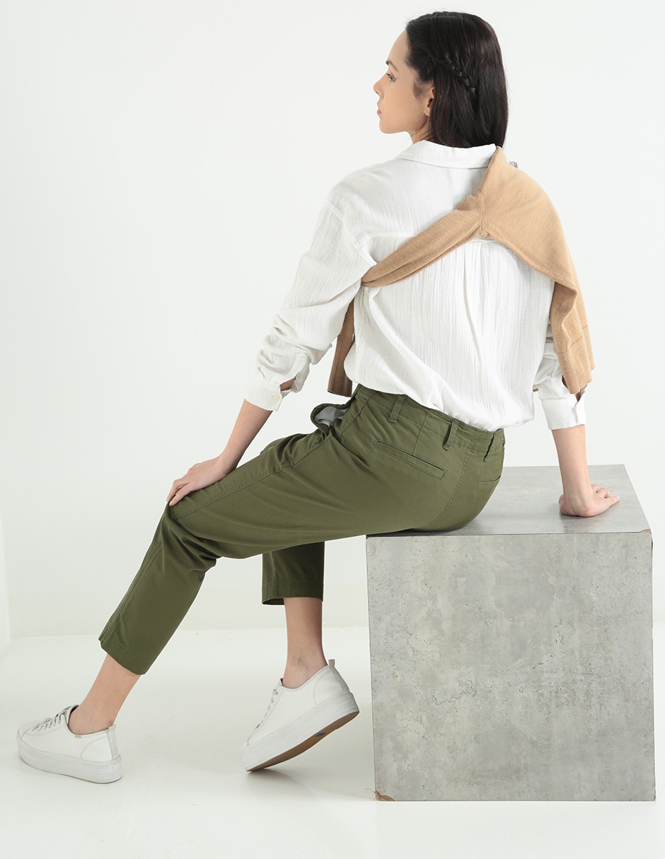 PANTALÓN GAP 862399 ST, 6, VERDE OLIVO