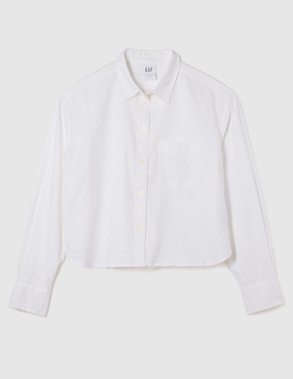 Camisa de algodón manga larga para mujer 1