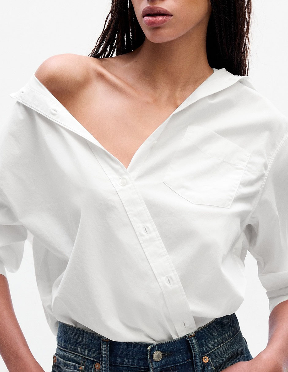 Camisa de algodón manga larga para mujer 3