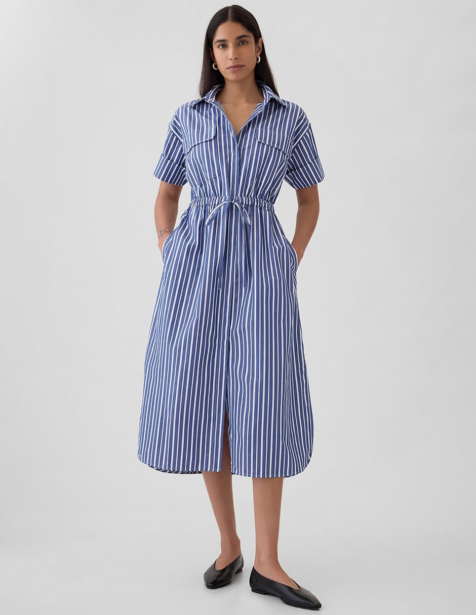 Vestido midi casual escote v X Doen para mujer Vestido midi casual escote v X Doen para mujer