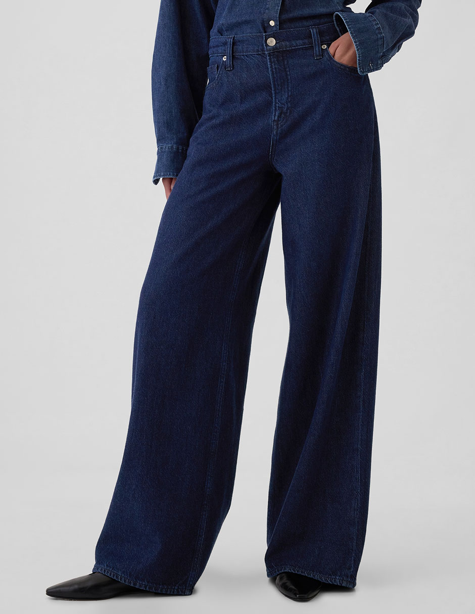 Jeans amplio corte a la cintura para mujer GAP México