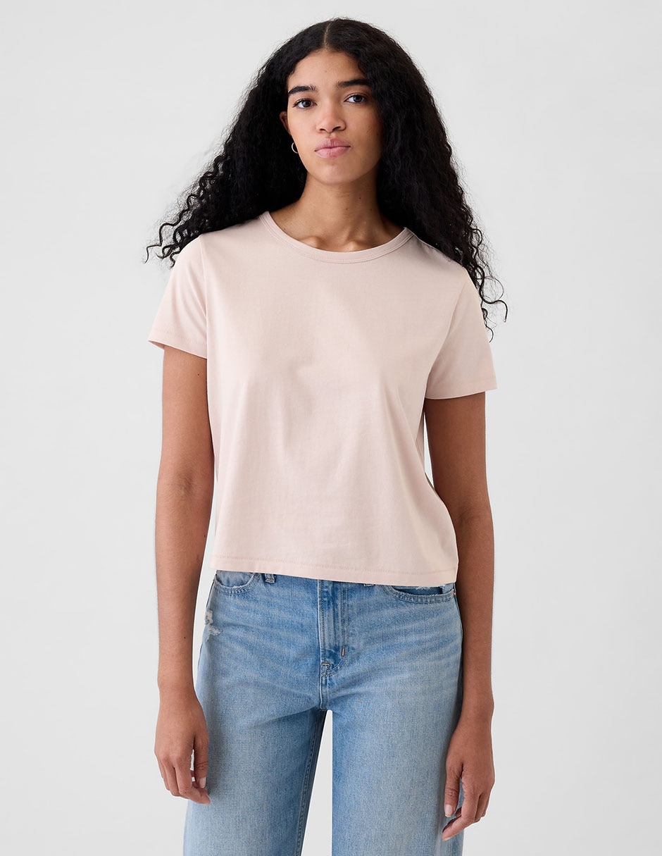 Playera manga corta cuello redondo para mujer GAP México
