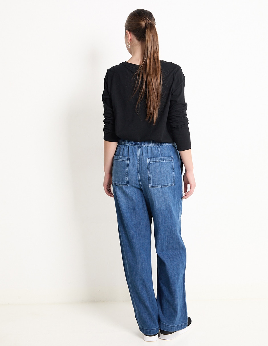 Jeans relaxed wide leg para mujer 2