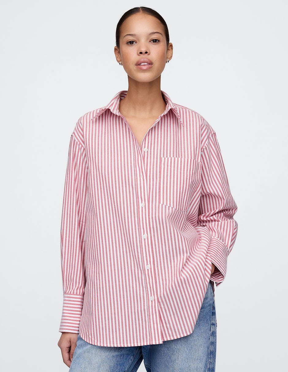 Camisa de algodón manga larga para mujer 1