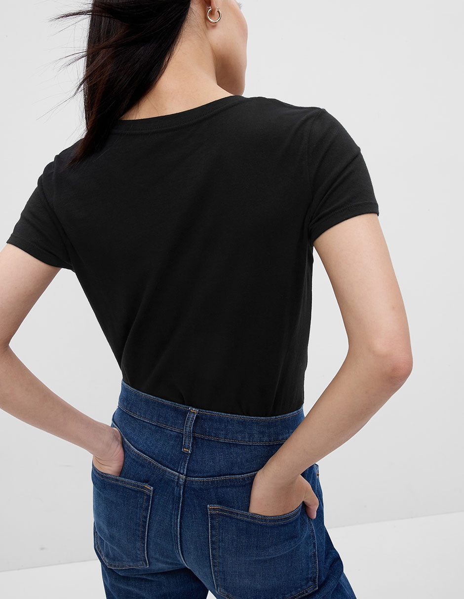 PLAYERA GAP 729555 L, G, NEGRO INTENSO