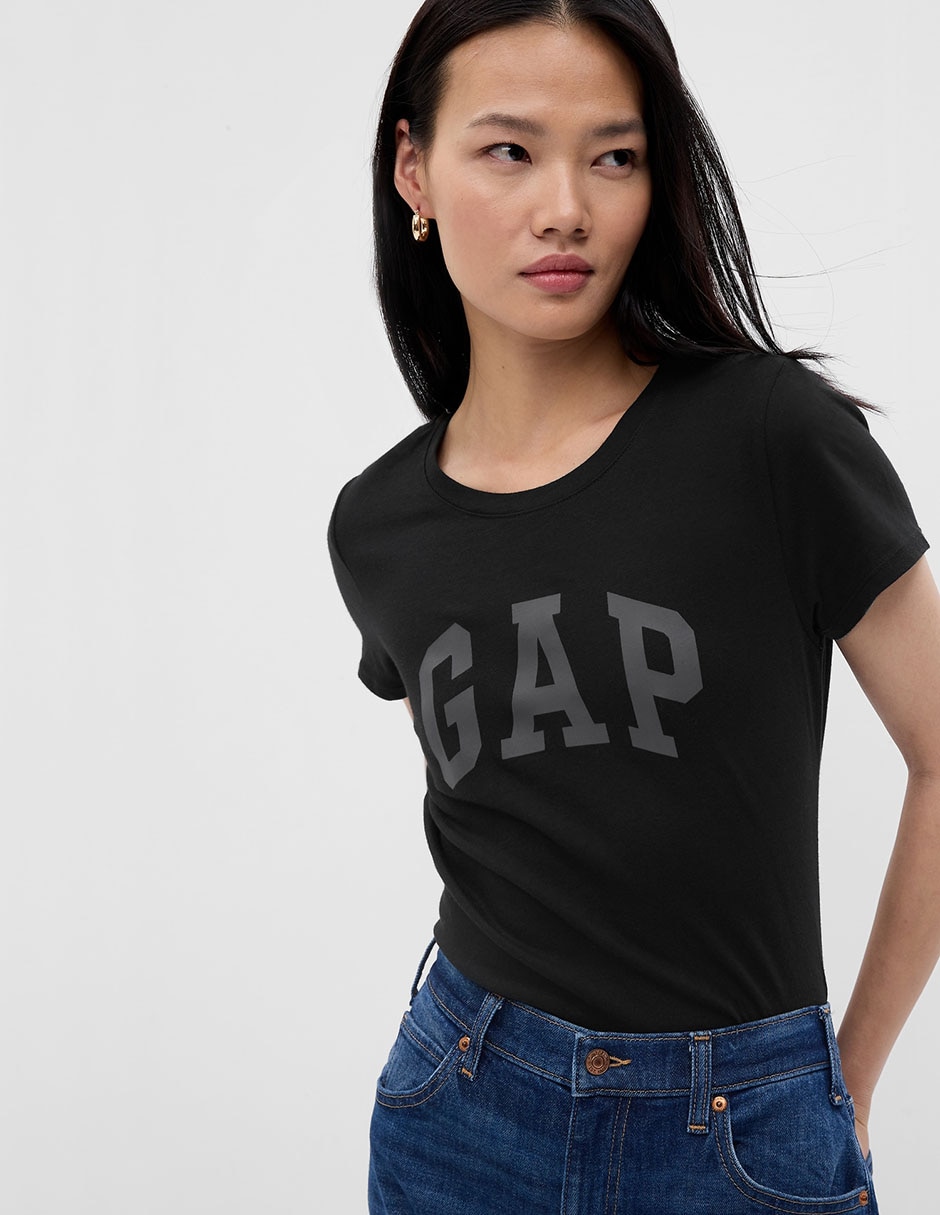 PLAYERA GAP 729555 L, G, NEGRO INTENSO