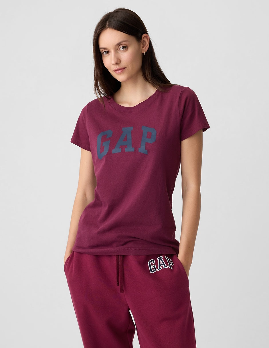 Playera manga corta cuello redondo para mujer