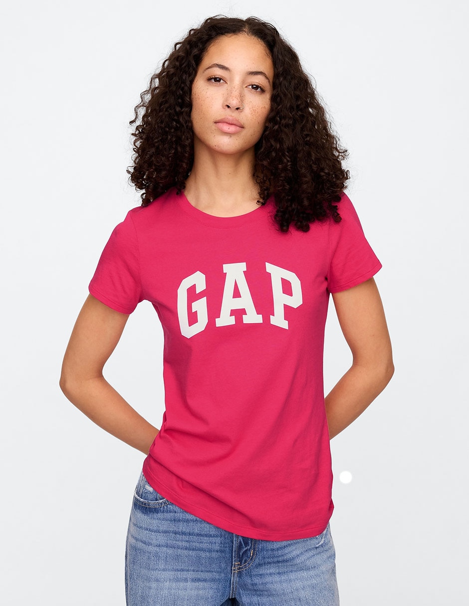 Playera manga corta cuello redondo para mujer