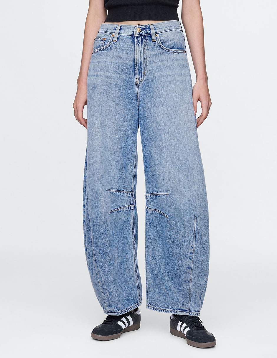 Jeans horseshoe corte cadera para mujer