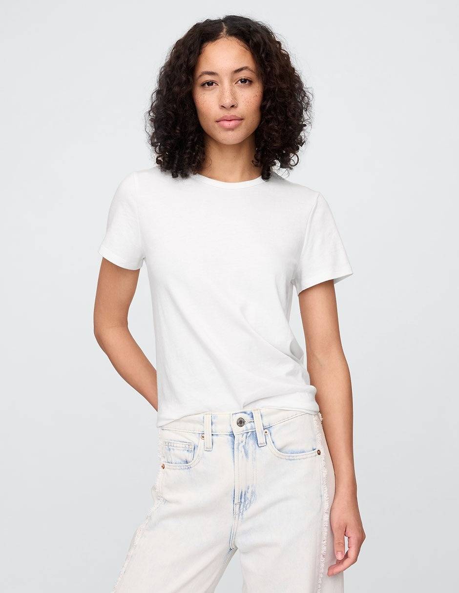 Playera manga corta cuello redondo para mujer Playera manga corta cuello redondo para mujer