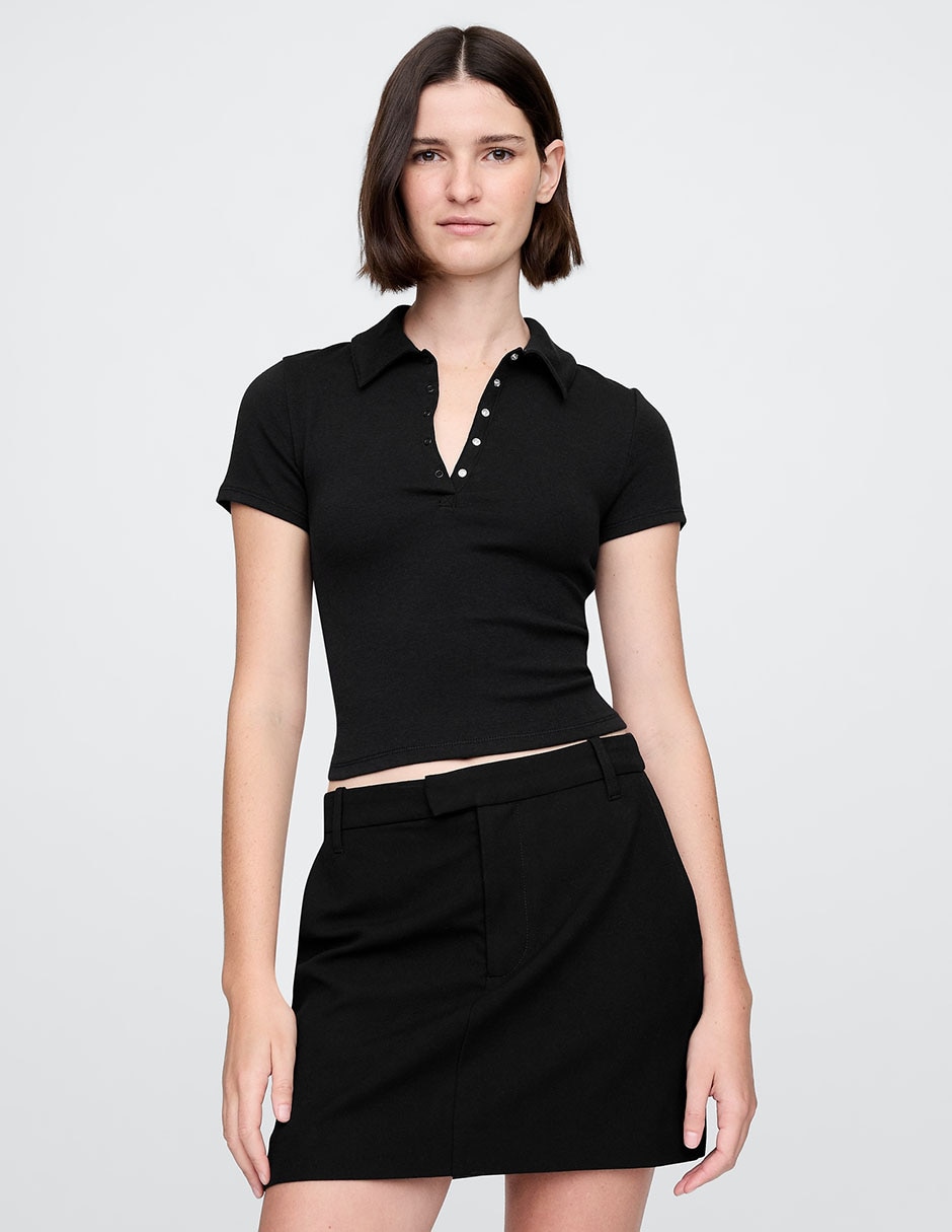 Playera manga corta cuello Polo para mujer Playera manga corta cuello Polo para mujer