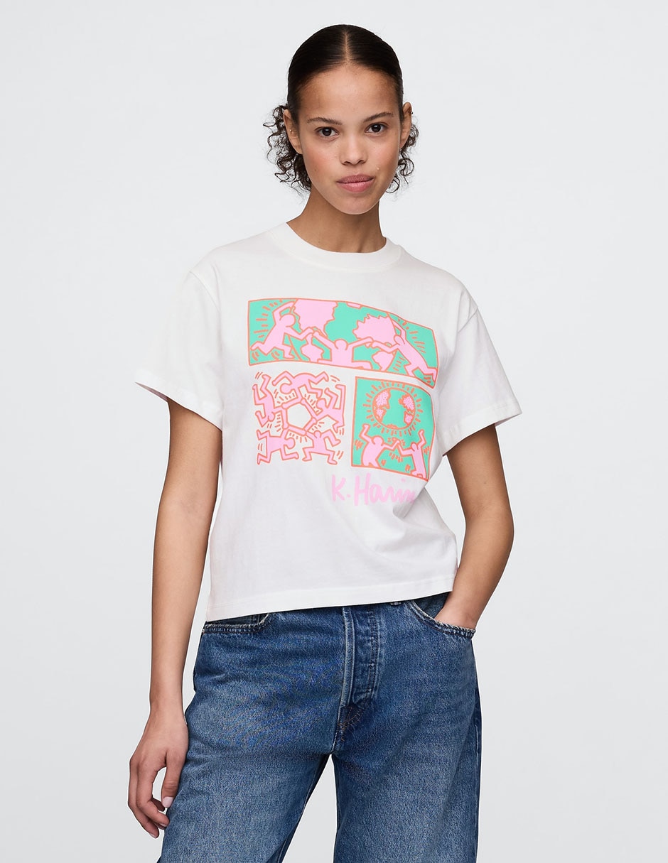 Playera manga corta cuello redondo para mujer Playera manga corta cuello redondo para mujer