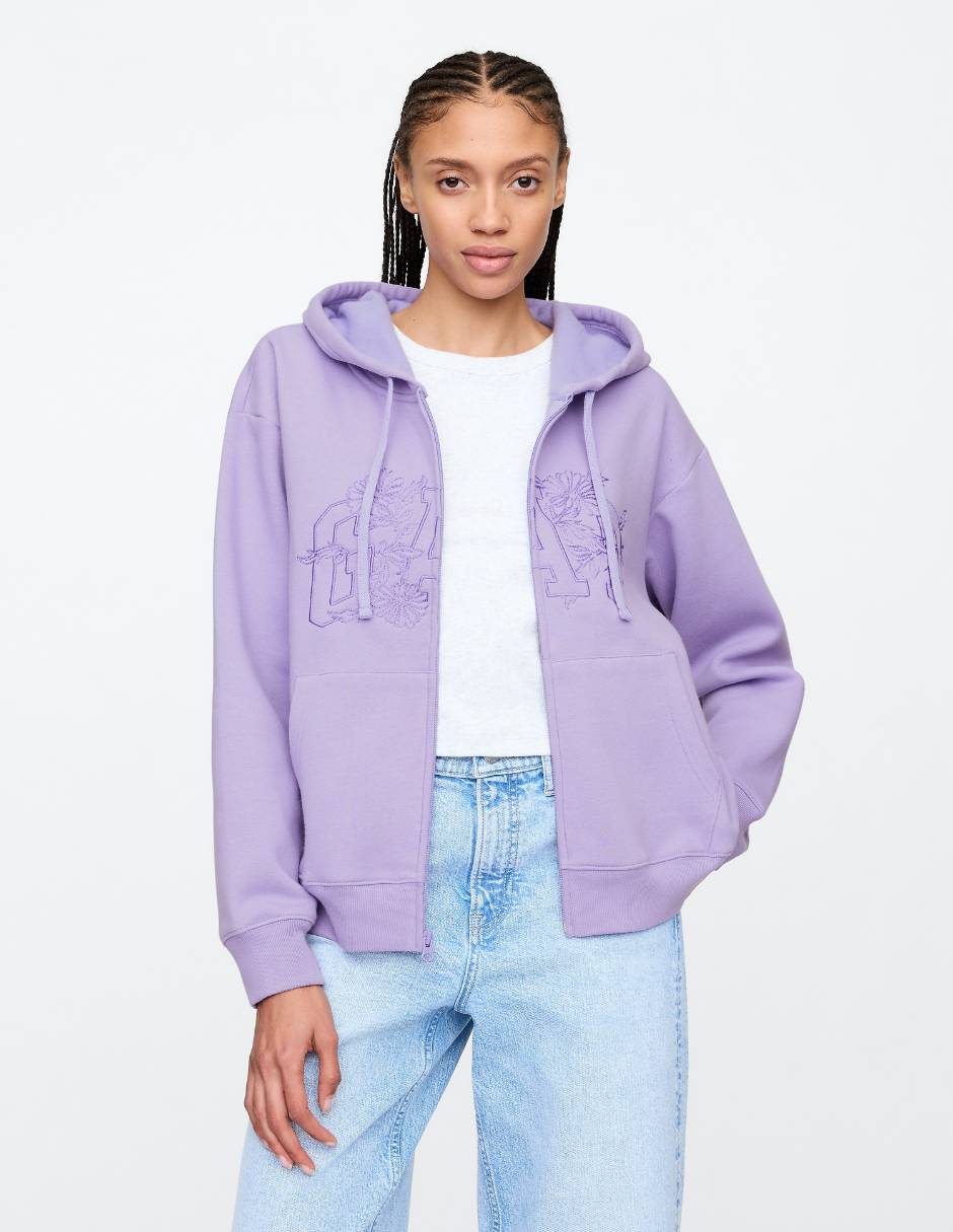 Sudadera con capucha y bolsa para mujer