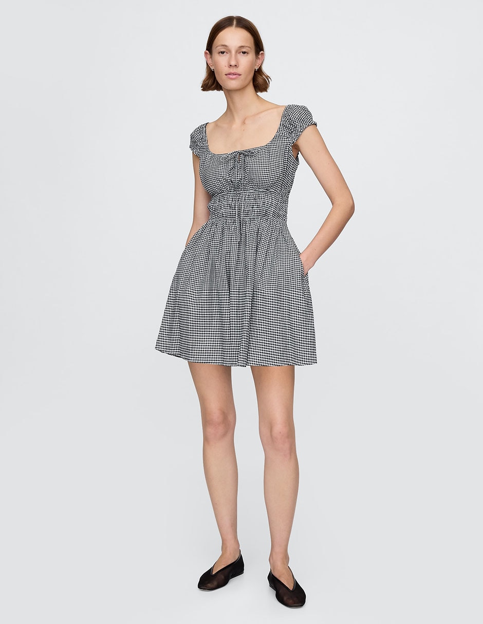 VESTIDO GAP 717638 ALGODÓN C, G, NEGRO