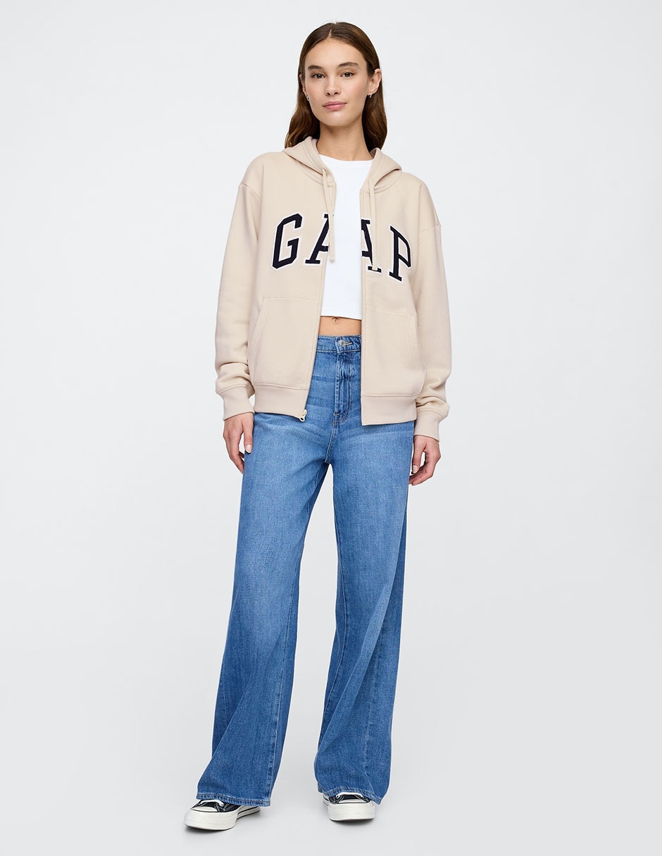 Sudadera con capucha y bolsa para mujer