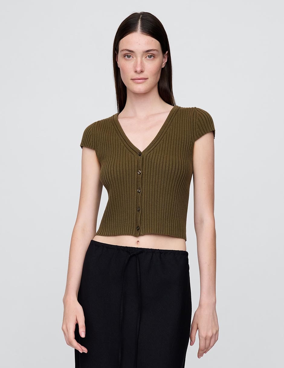 Blusa manga corta para mujer
