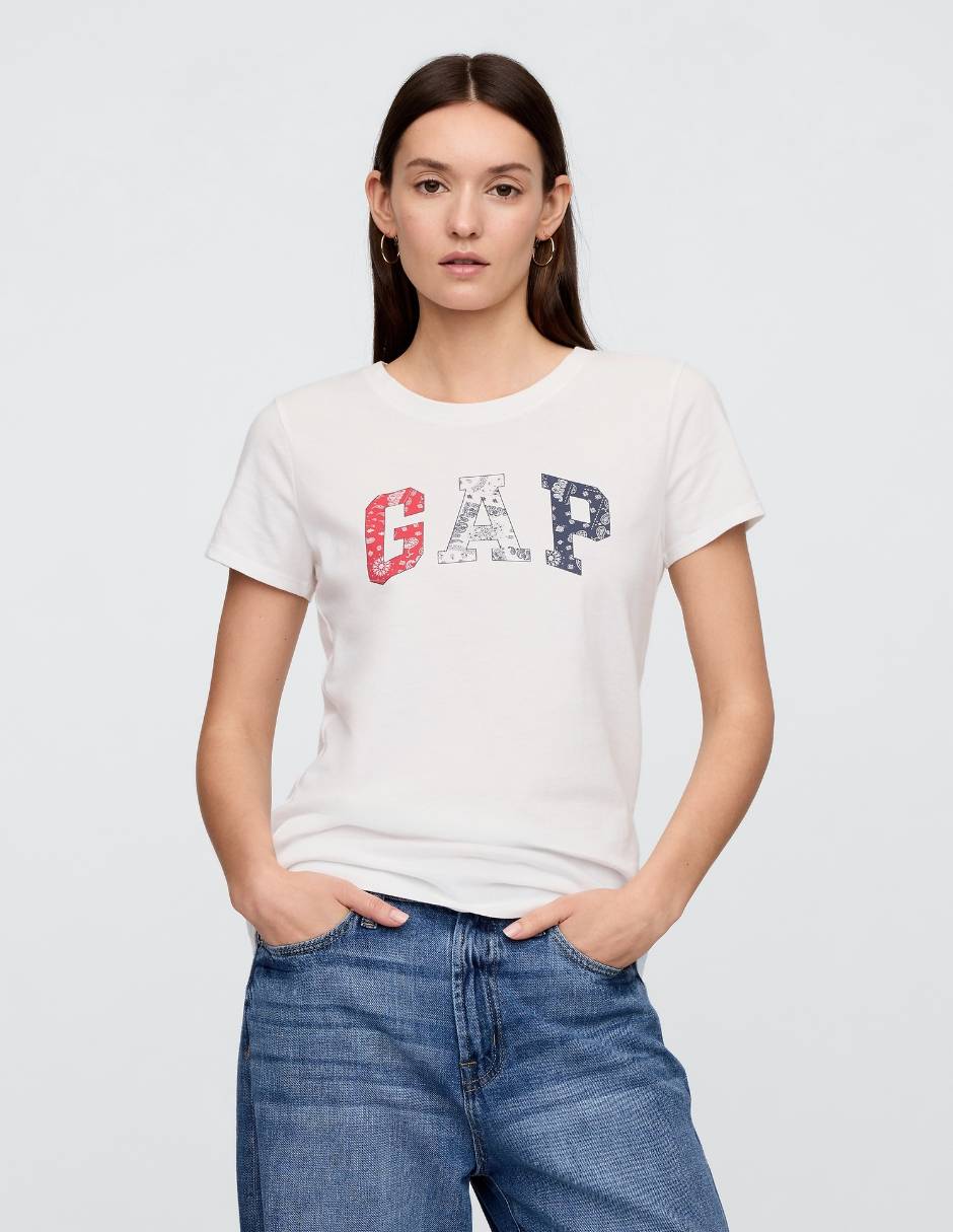 Playera manga corta cuello redondo para mujer