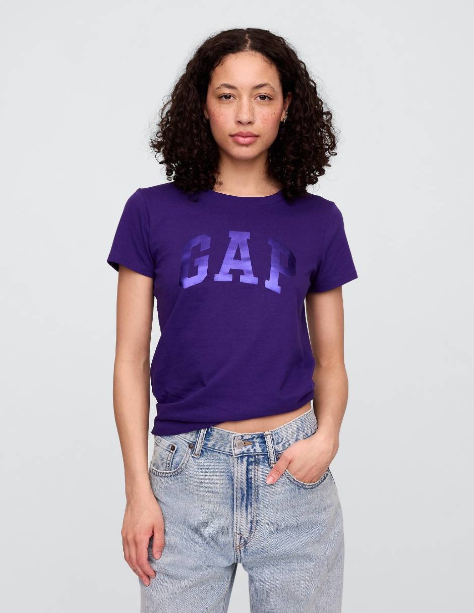 Playera manga corta cuello redondo para mujer
