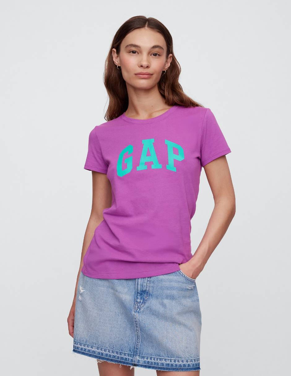 Playera manga corta cuello redondo para mujer