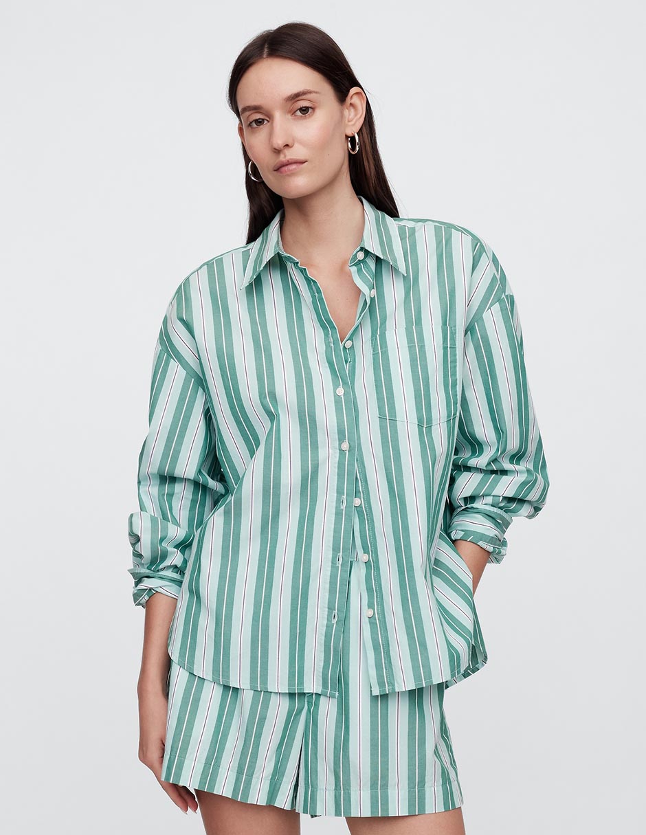 Camisa de algodón manga larga para mujer Camisa de algodón manga larga para mujer