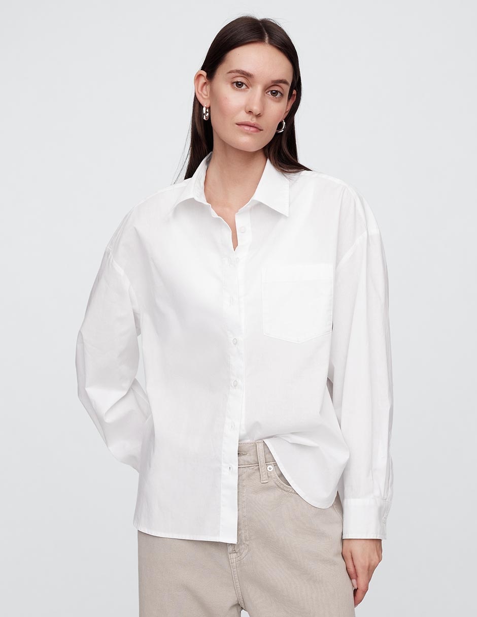 Camisa de algodón manga larga para mujer Camisa de algodón manga larga para mujer