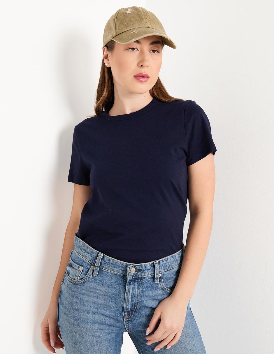 Playera manga corta cuello redondo para mujer Playera manga corta cuello redondo para mujer