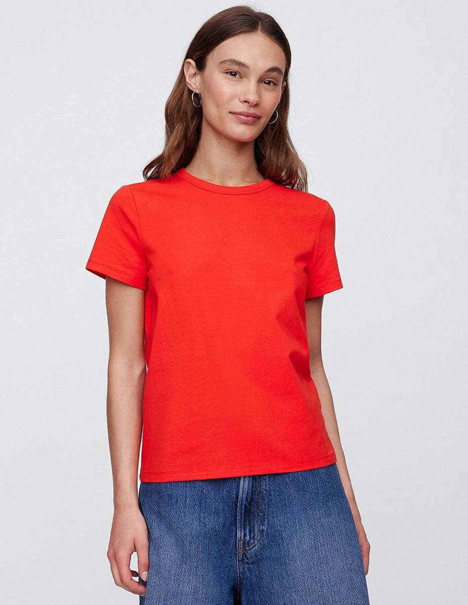 Playera manga corta cuello redondo para mujer Playera manga corta cuello redondo para mujer