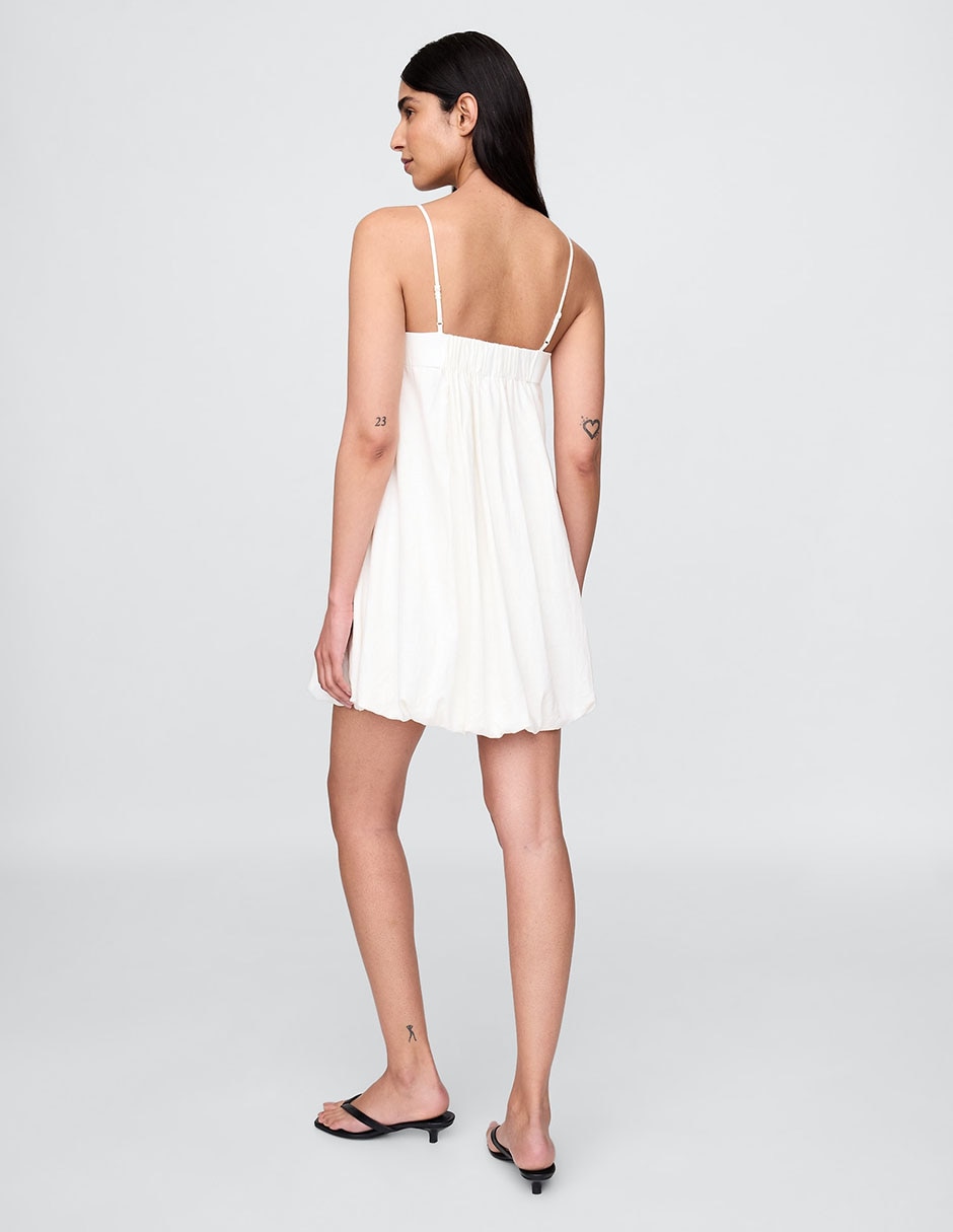 VESTIDO GAP 770508 LINO S/M, XG, BLANCO