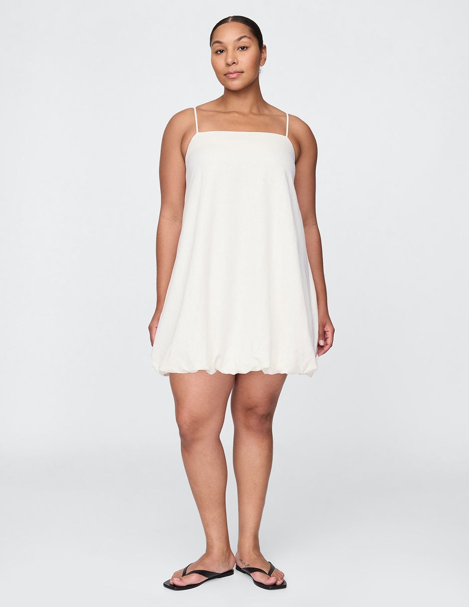 VESTIDO GAP 770508 LINO S/M, XG, BLANCO
