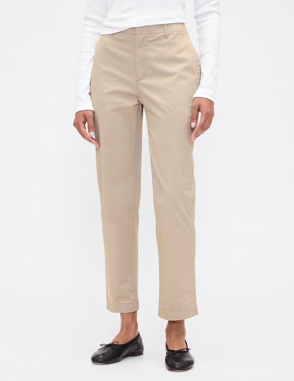 Pantalón chino straight para mujer Pantalón chino straight para mujer