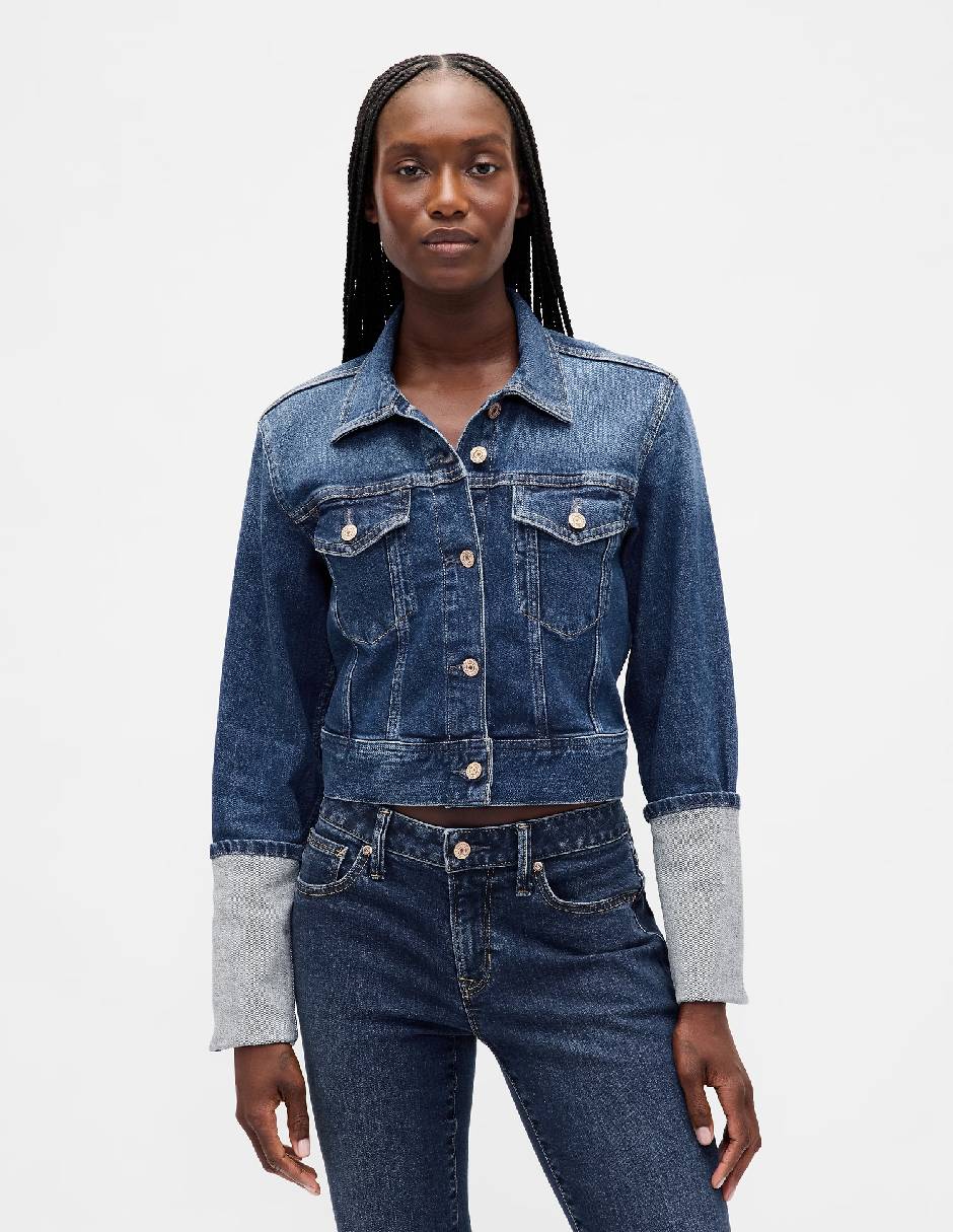 Chamarra denim de mezclilla para mujer GAP México