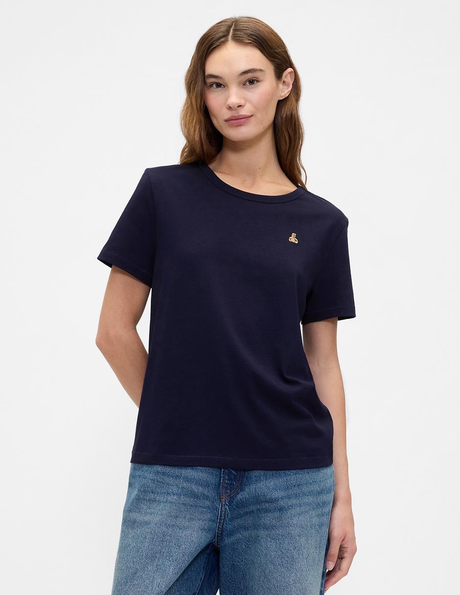 Playera manga corta cuello redondo para mujer