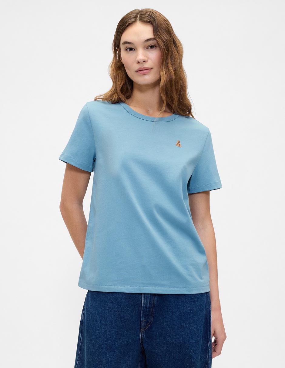 Playera manga corta cuello redondo para mujer Playera manga corta cuello redondo para mujer