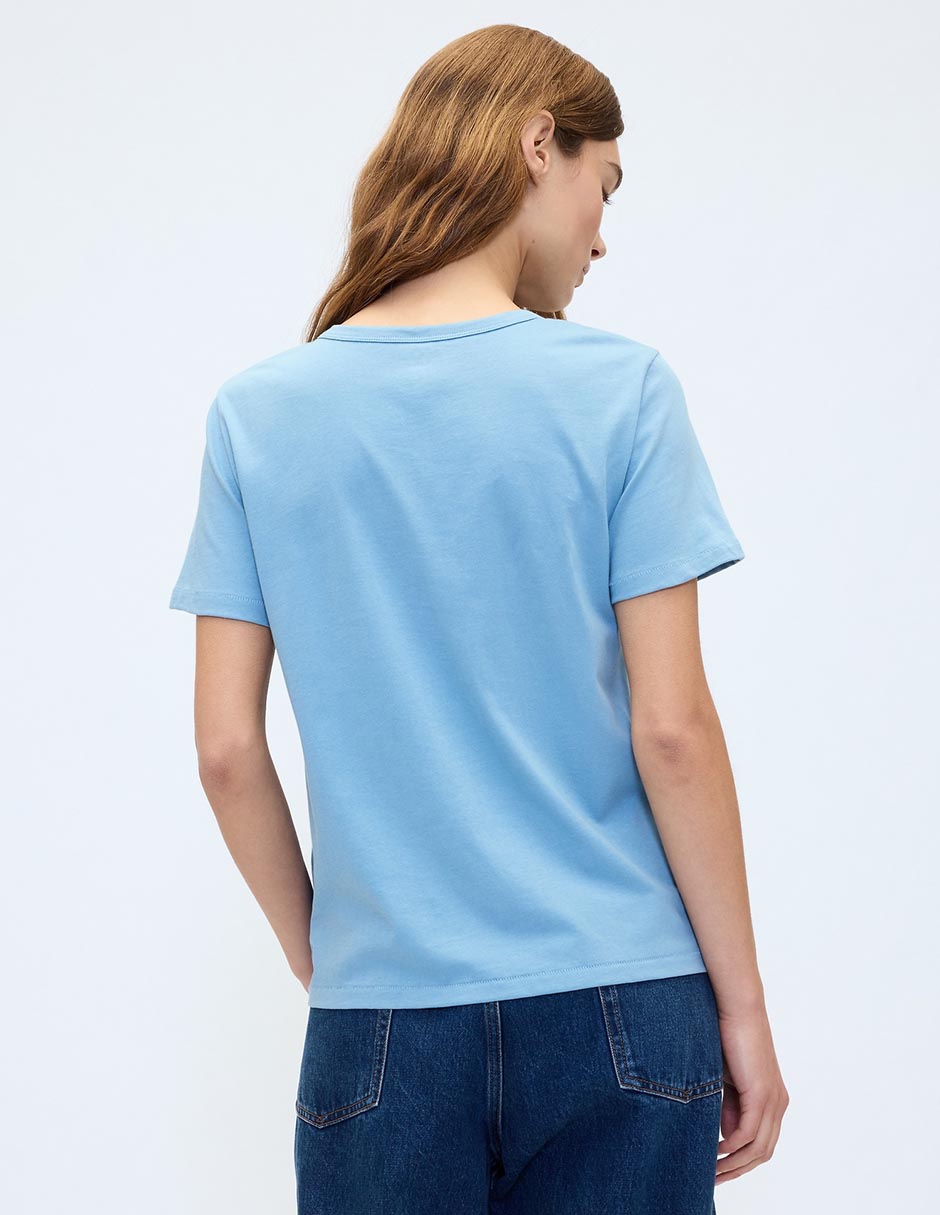 PLAYERA GAP 821817 L, XXCH, AZUL MEDIO