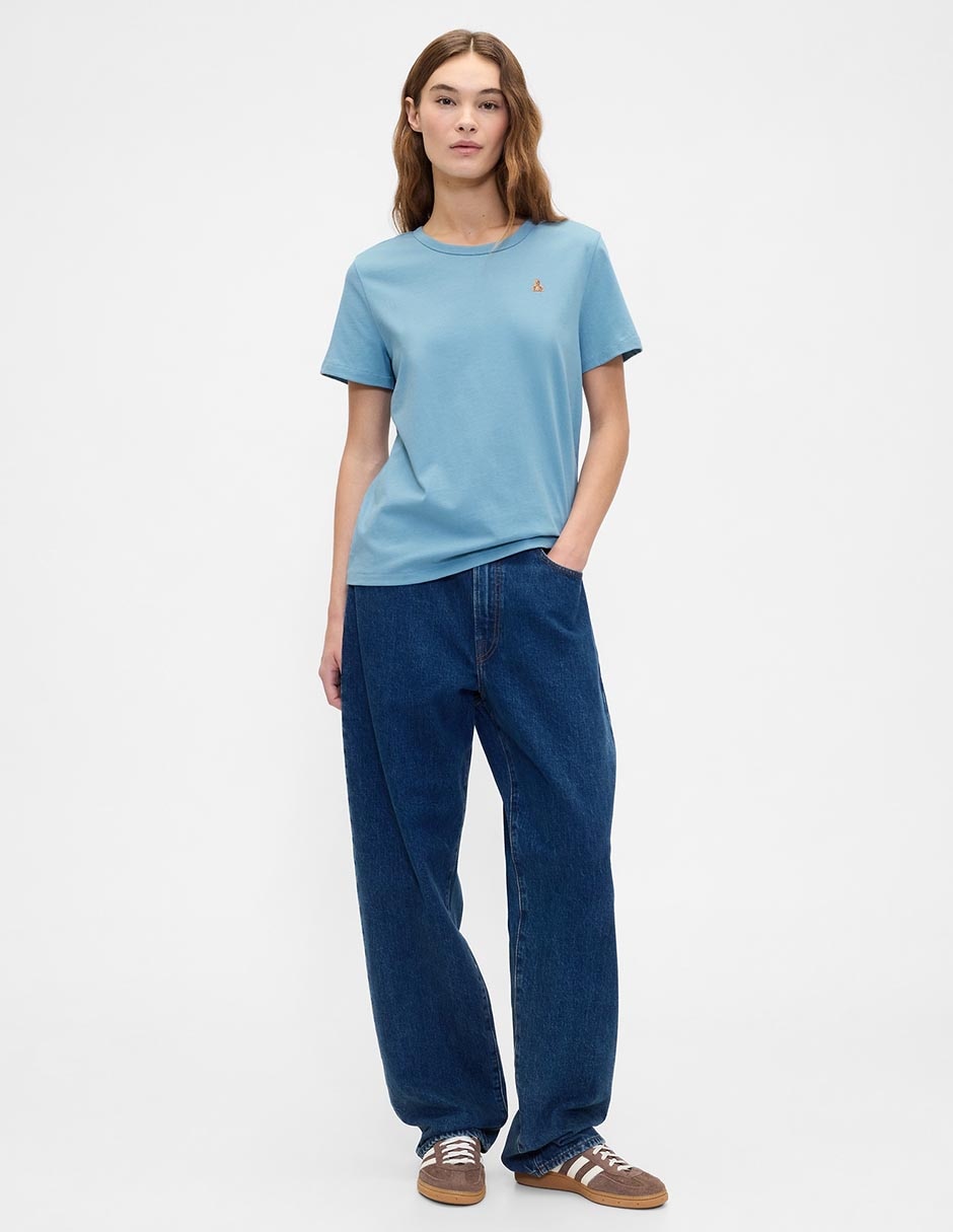 PLAYERA GAP 821817 L, XXCH, AZUL MEDIO