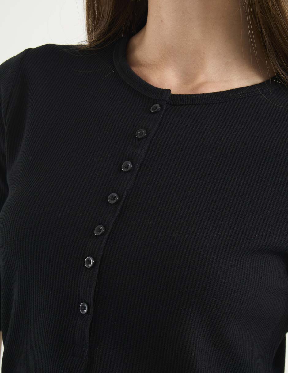 Blusa manga al codo para mujer 4