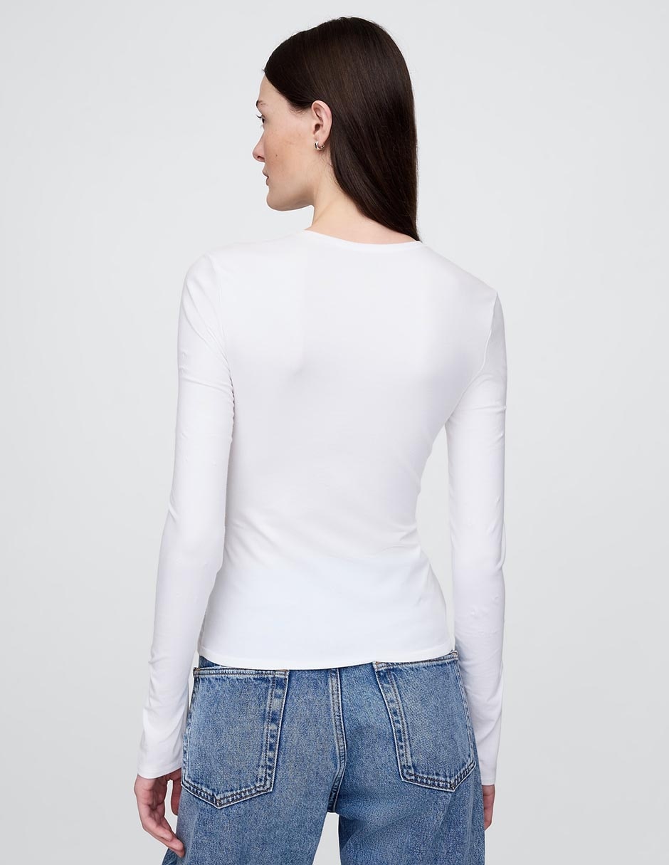 PLAYERA GAP 544344 LISO RE, CH, BLANCO