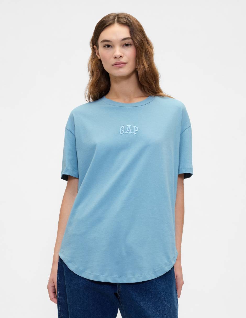 Playera manga corta cuello redondo para mujer