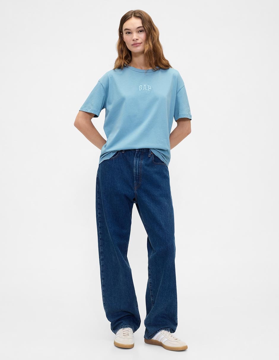 PLAYERA GAP 407990 LO, XCH, AZUL MEDIO