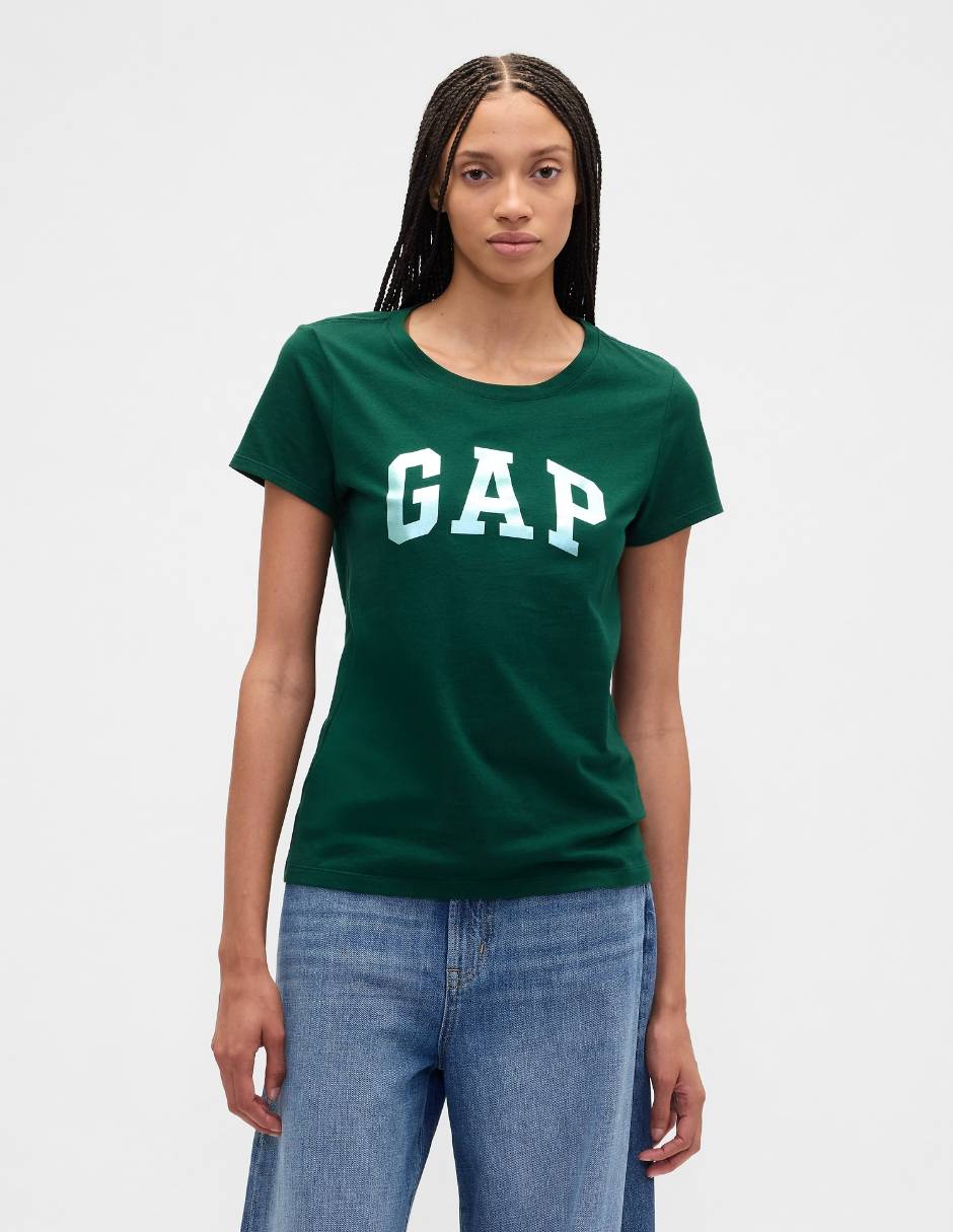 Playera manga corta cuello redondo para mujer