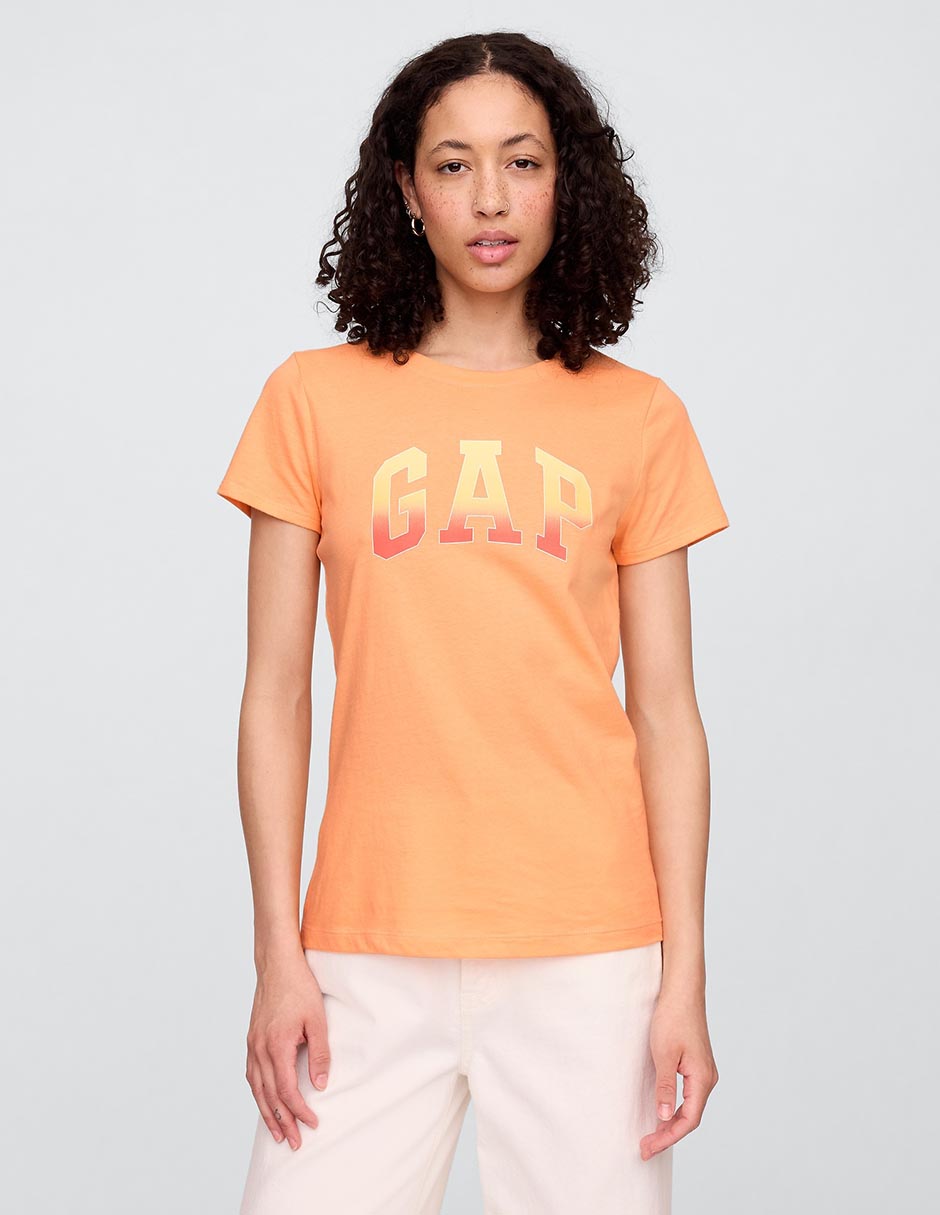 Playera manga corta cuello redondo para mujer