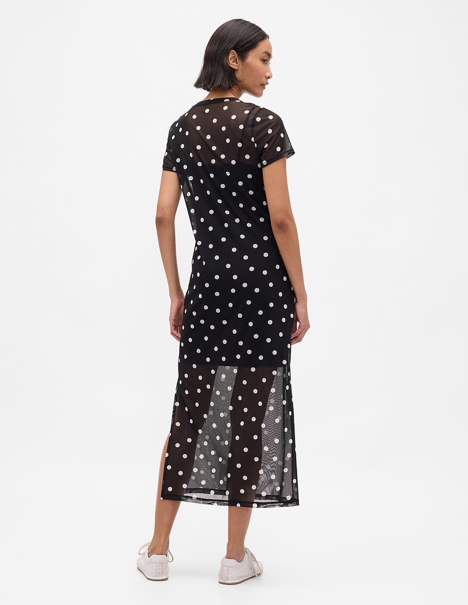 VESTIDO GAP 797873 ALGODÓ, XXCH, NEGRO