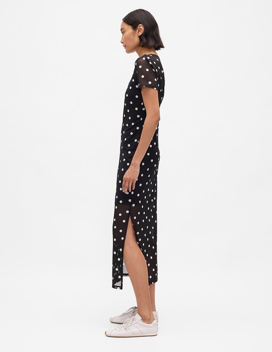 VESTIDO GAP 797873 ALGODÓ, XXCH, NEGRO